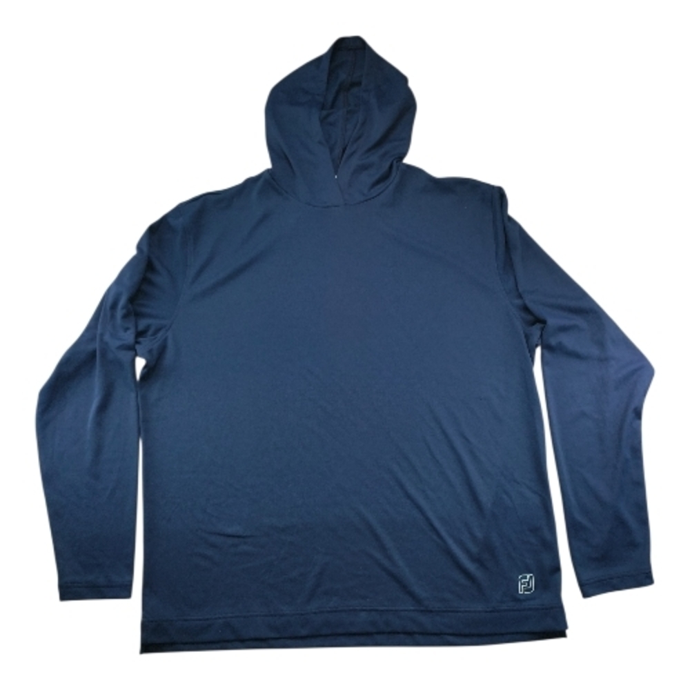 FootJoy TempoSeries Men XL Hooded Golf Pullover Navy Sun Protection Performance